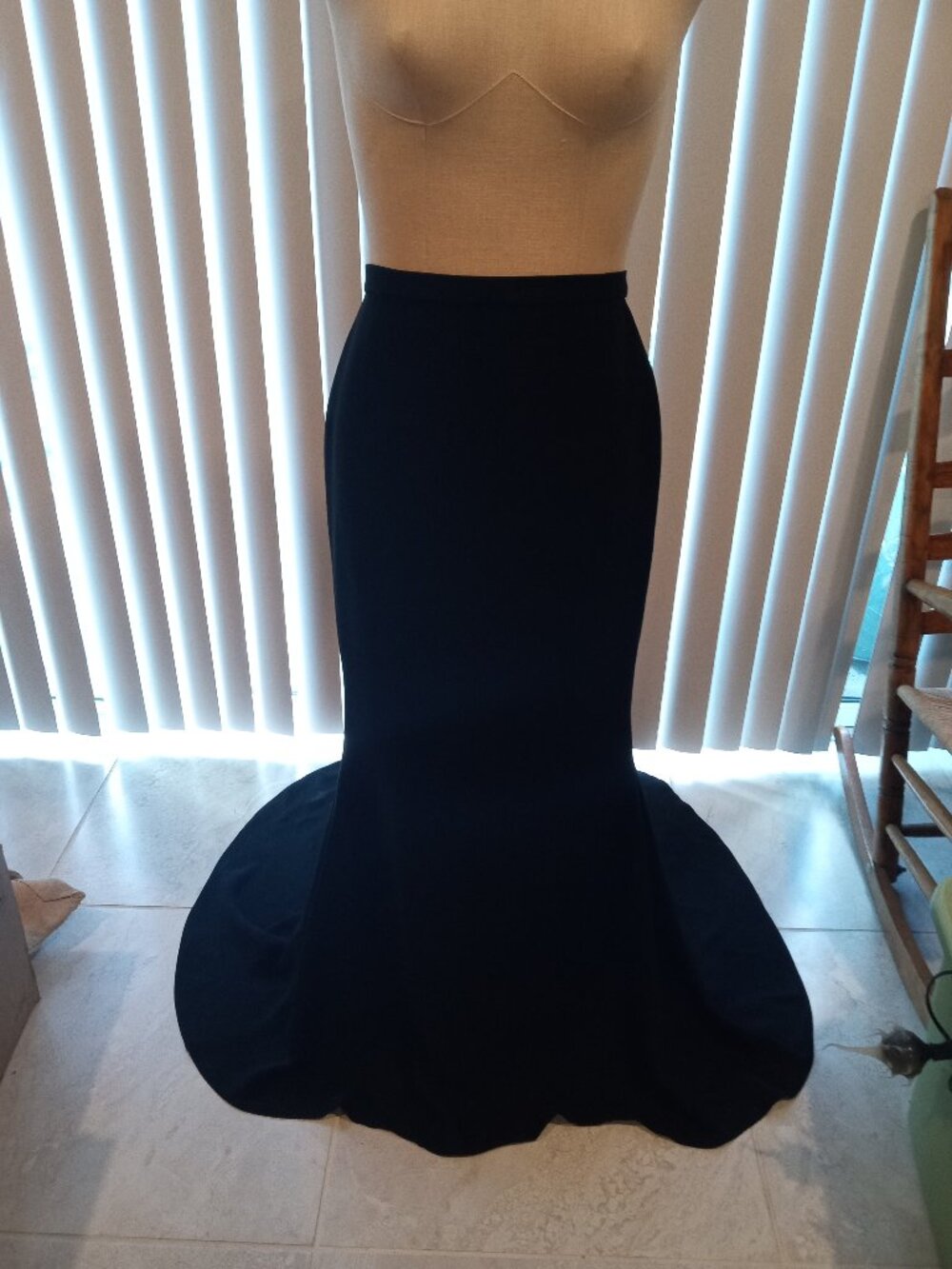 Chris Kole Maxi Mermaid Skirt Black